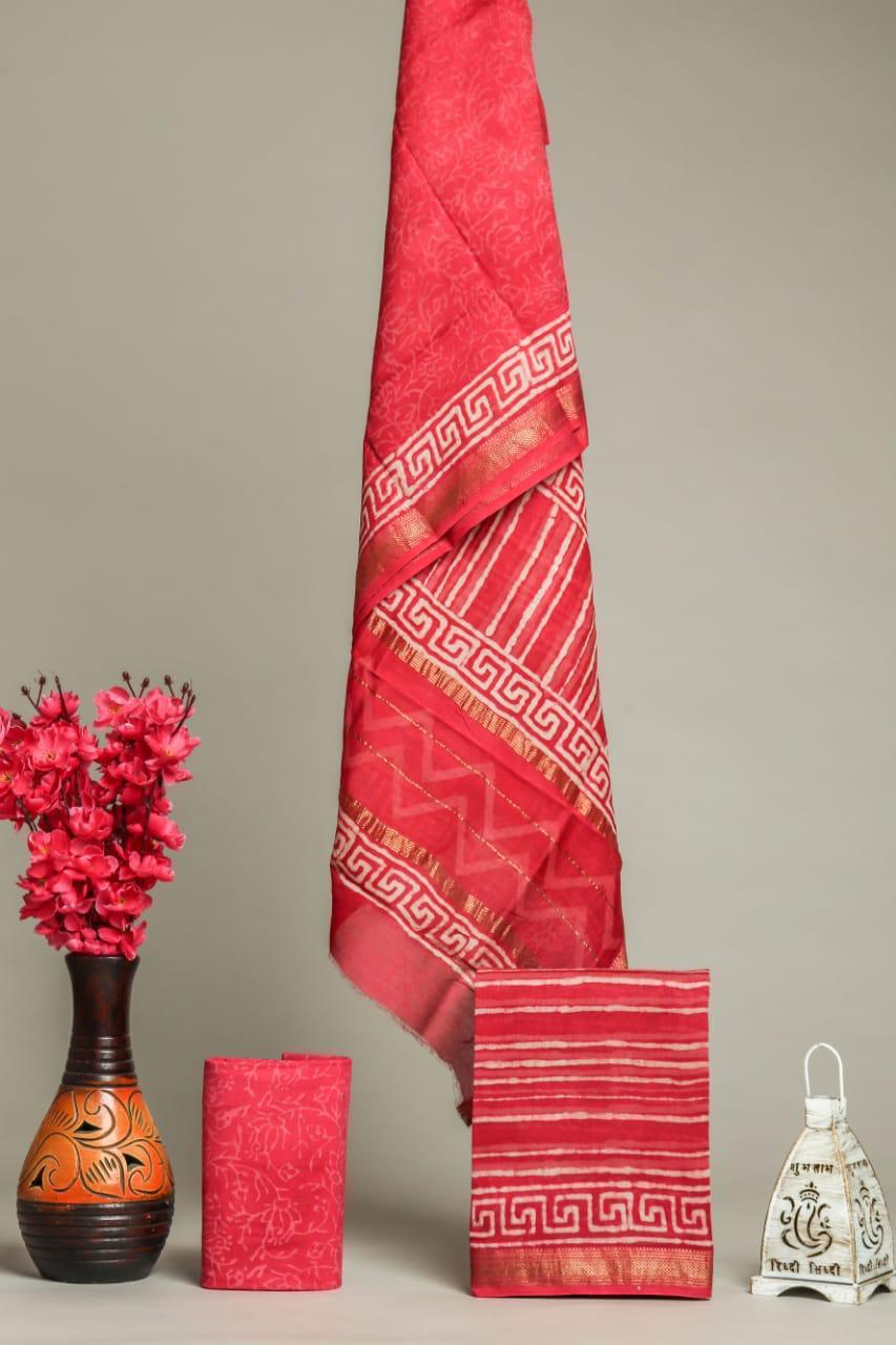 Shop jaipuri print maheshwari silk suits  (MSL564)