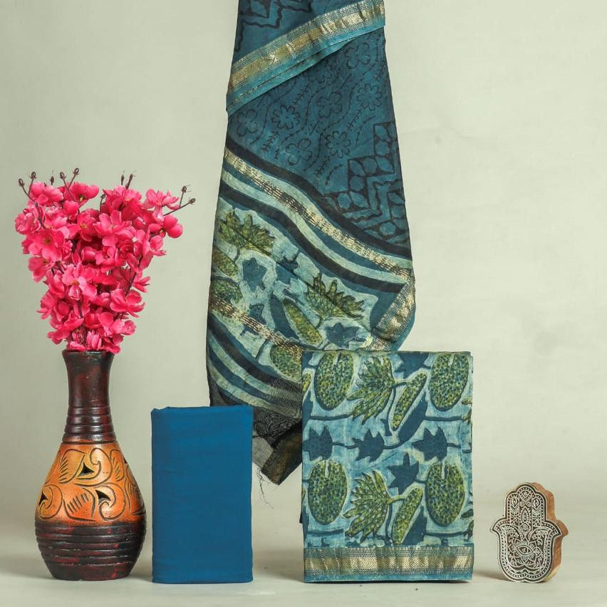 Shop unstitched vanaspati print maheshwari suits (MSL576)