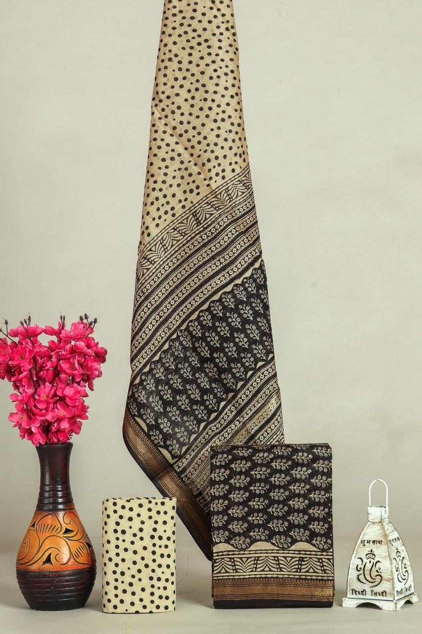 Shop block printed maheshwari silk suits (MSL637)