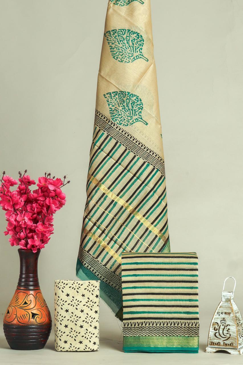 Shop bagru print maheshwari silk suits online shopping (MSL639)
