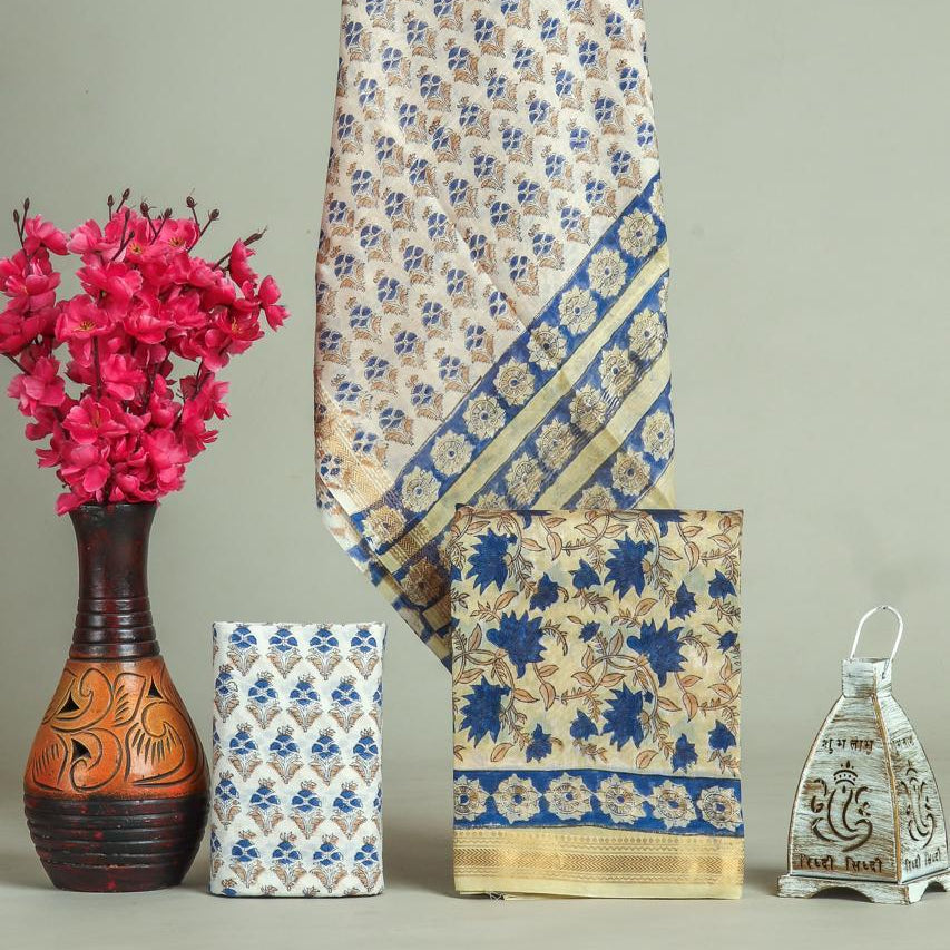 Shop block printed maheshwari silk suits online (MSL650)