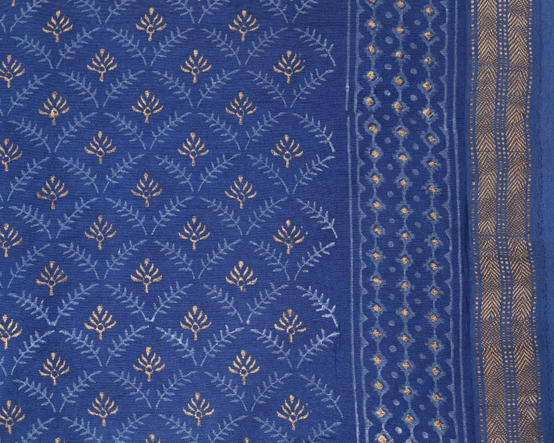 Shop block printed maheshwari silk suits in jaipur (MSL65)