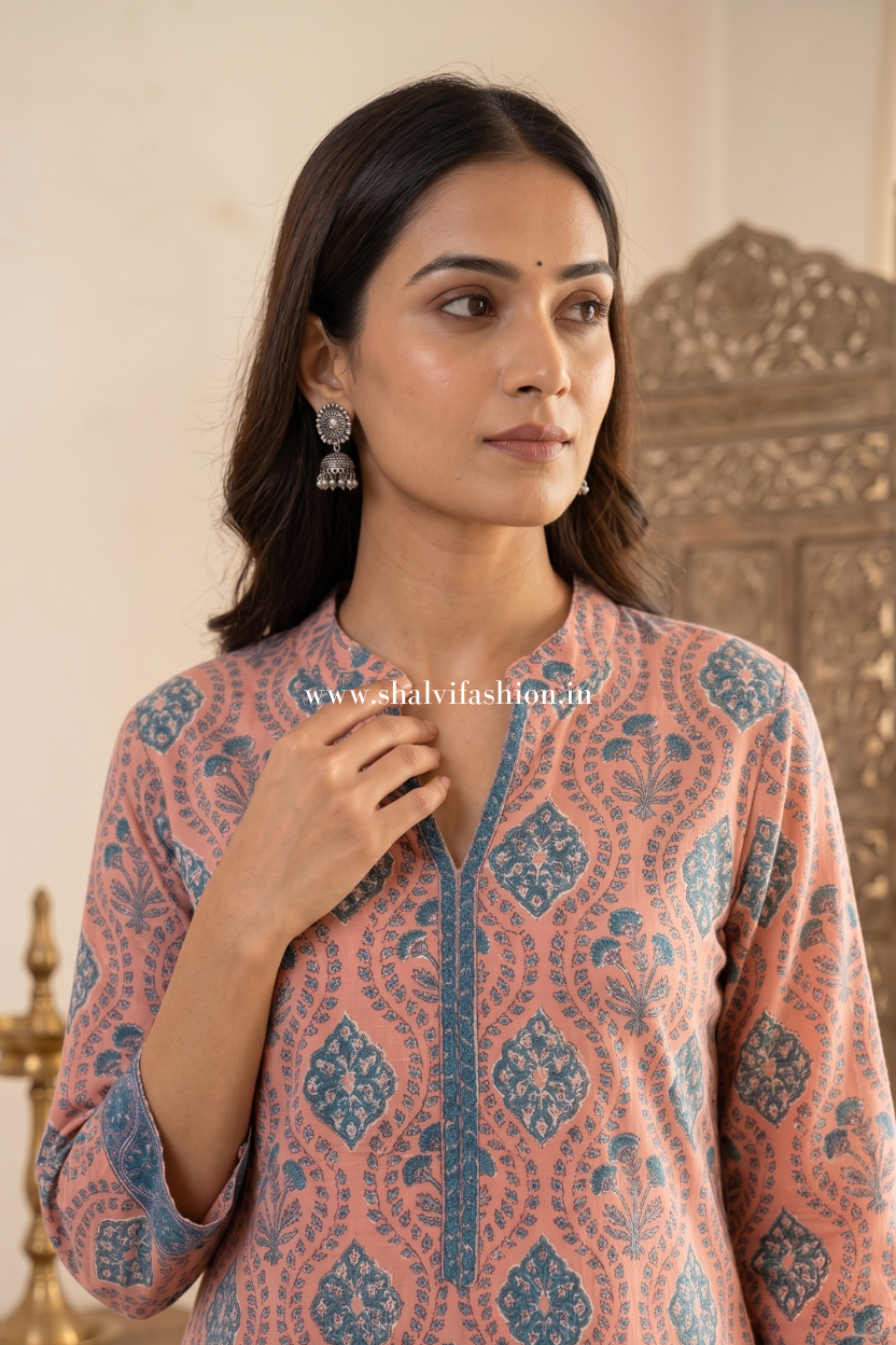 Shop hand block printed cotton two pcs sets (ORD03)