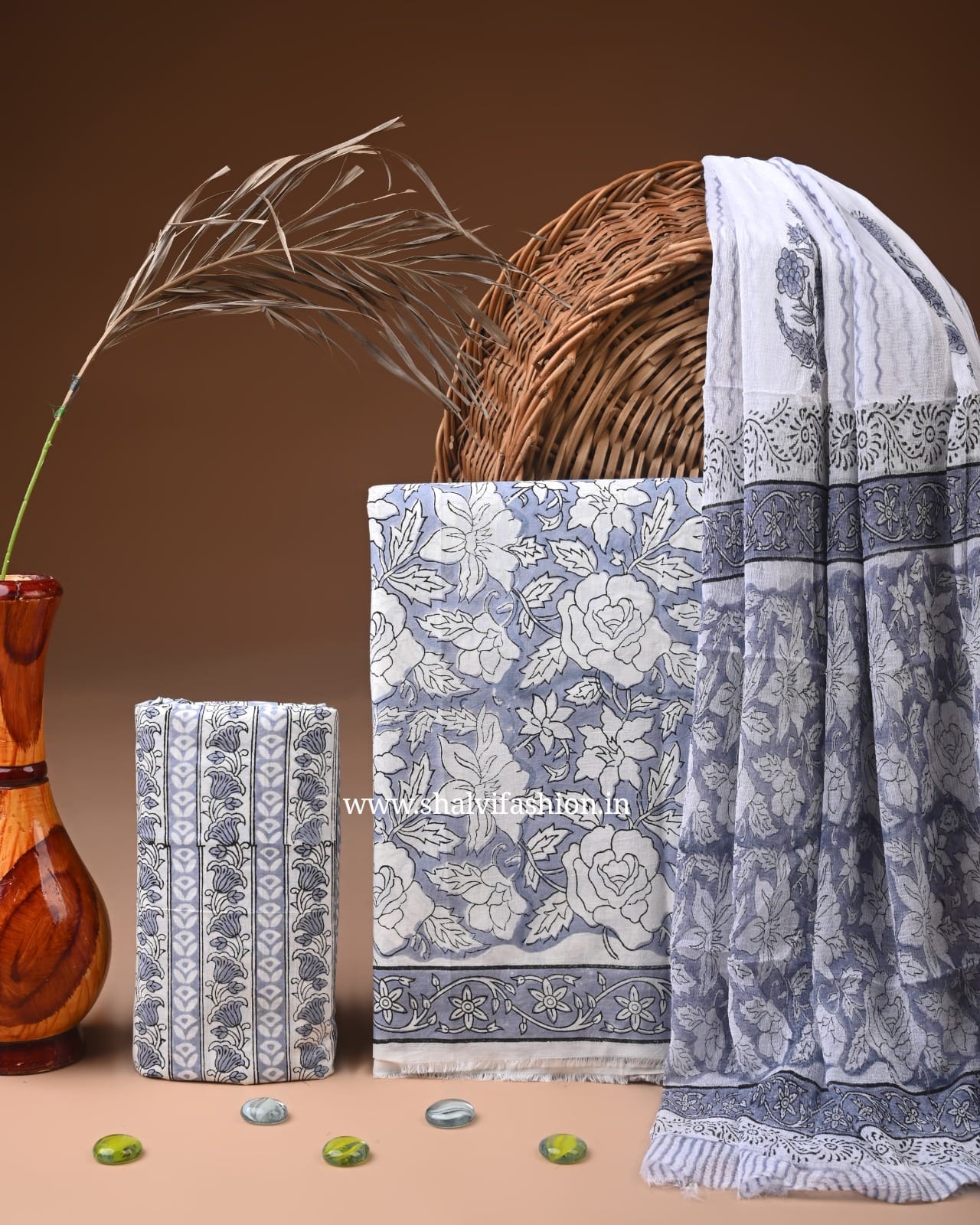 Shop block print cotton suits online shopping (PCHF617)