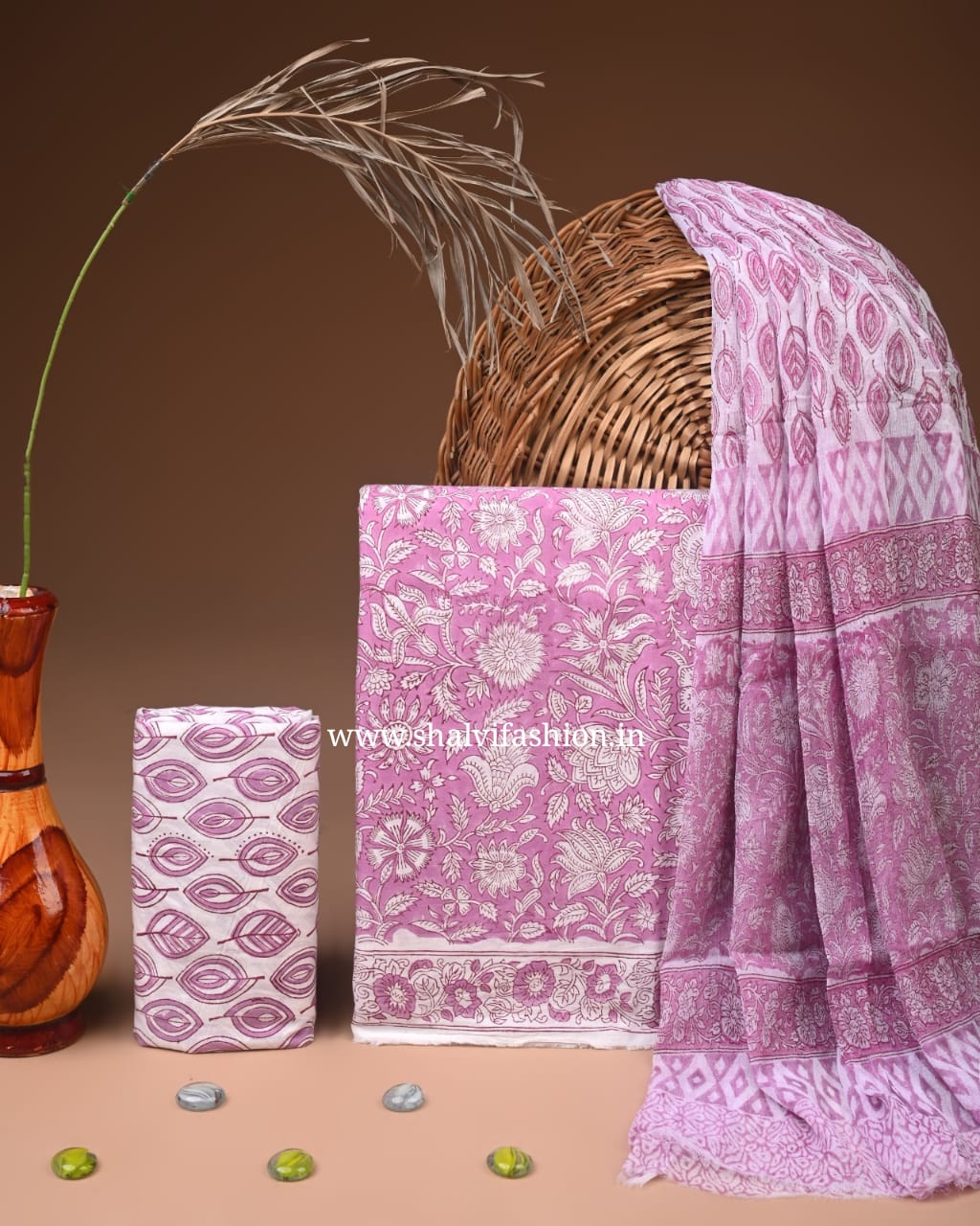 Shop block printed hand block printed cotton suits (PCHF666)