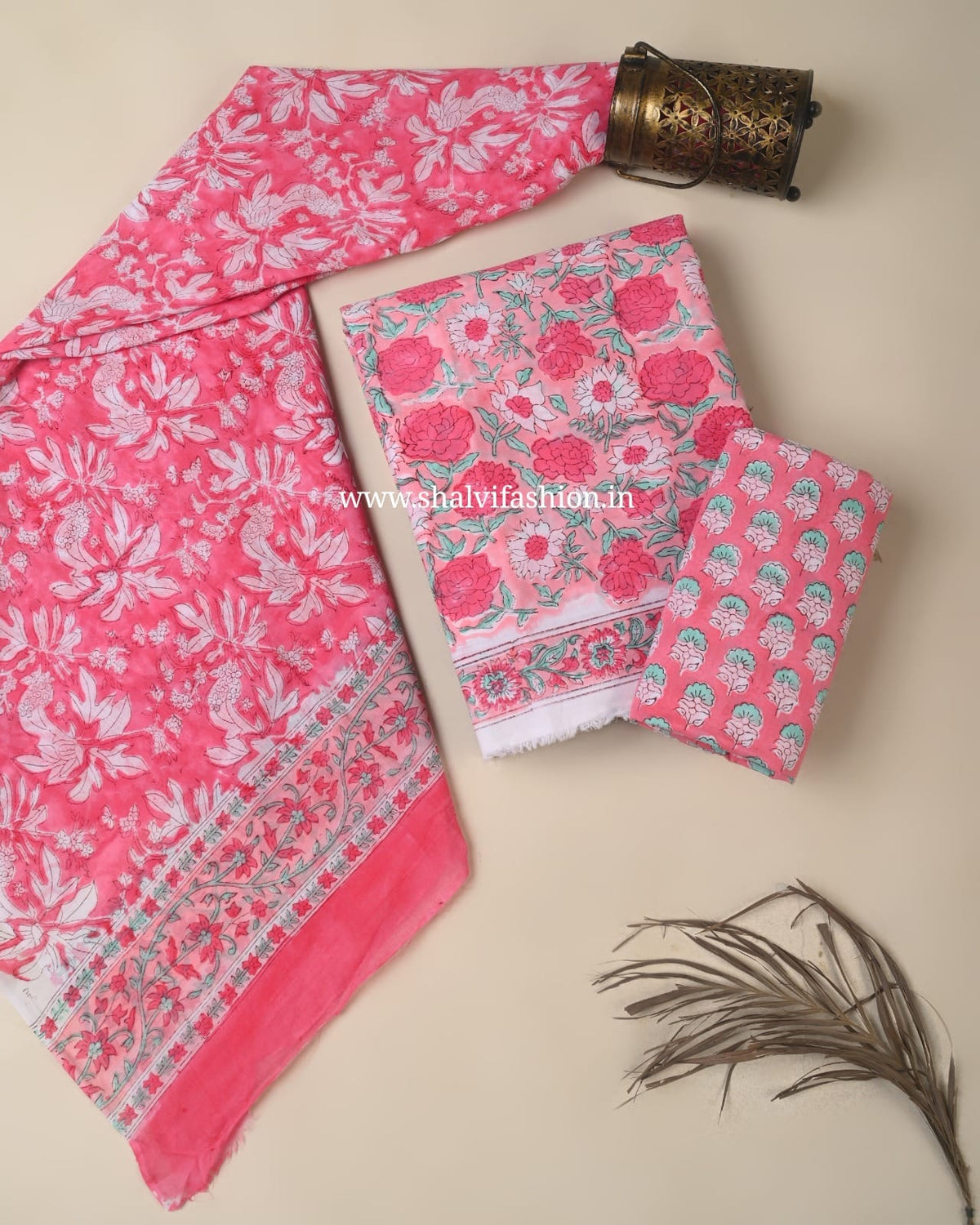 Shop block printed cotton suits in jaipur (PRMUL530)
