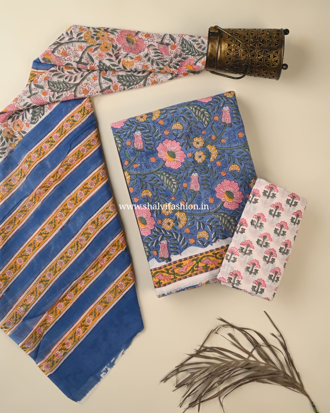 Shop mulmul dupatta pure cotton suits online (PRMUL545)