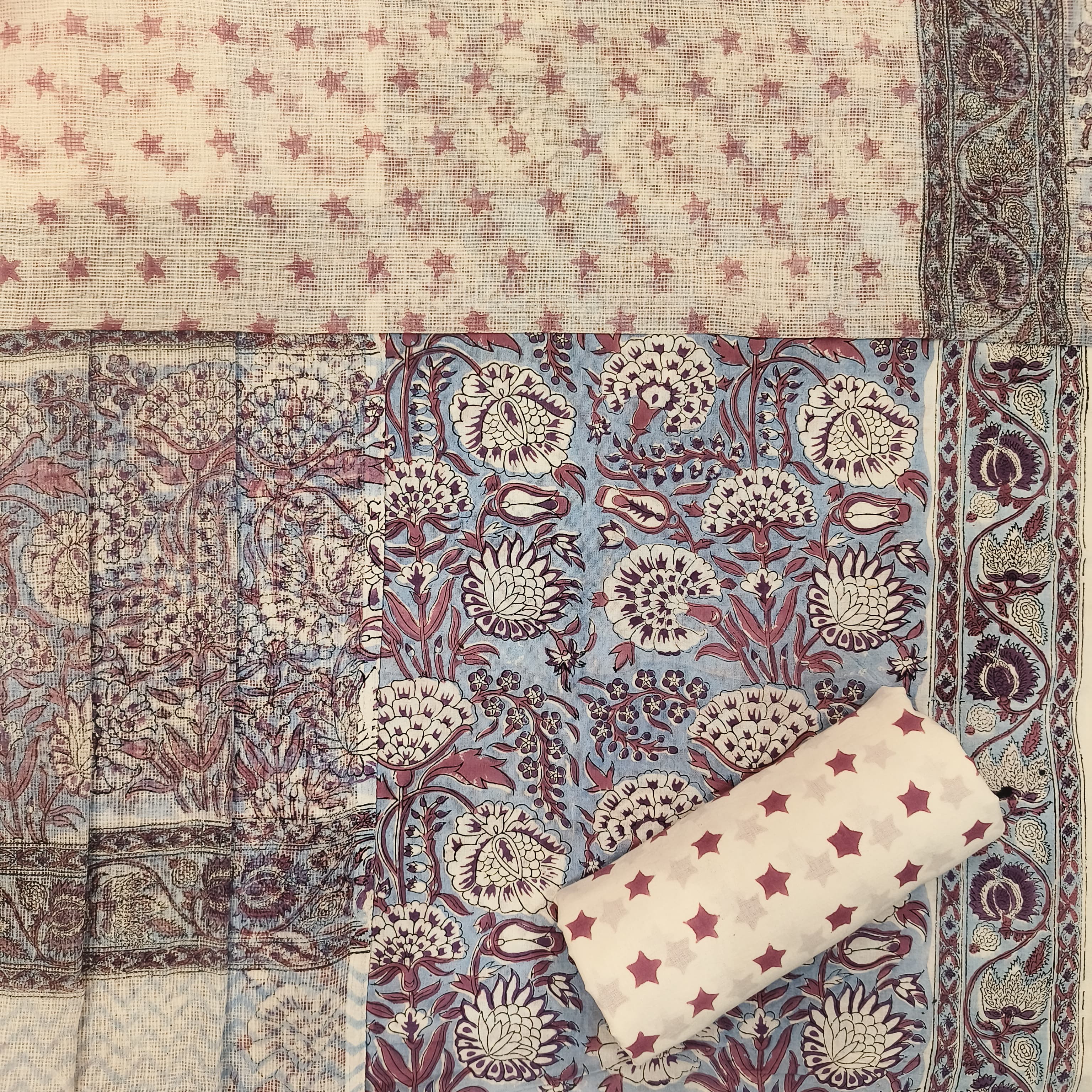 Shop unstitched cotton suits with kota dupatta (RKD08)
