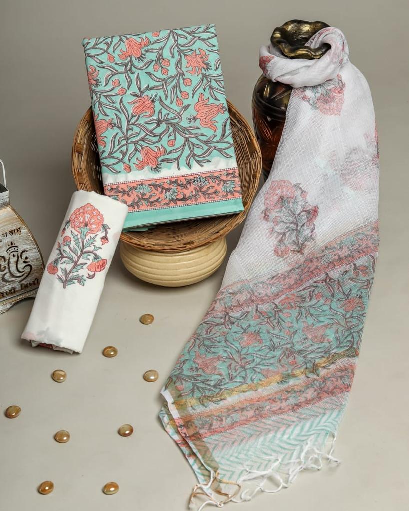 Shop kota dupatta cotton suits in jaipur (RKD101)
