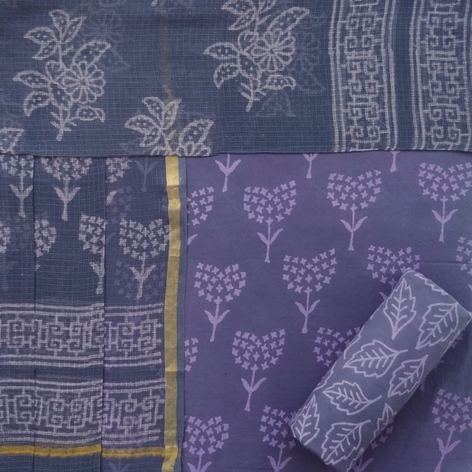 Shop unstitched cotton suits with kota dupatta online (RKD48)