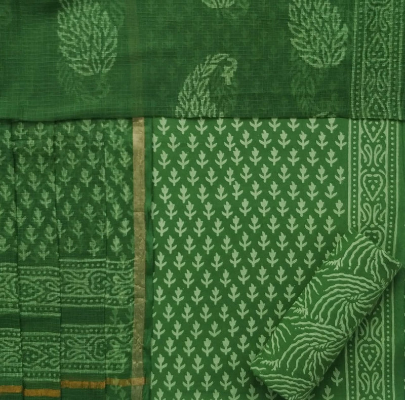 Shop hand block print cotton suits with kota dupatta (RKD49)
