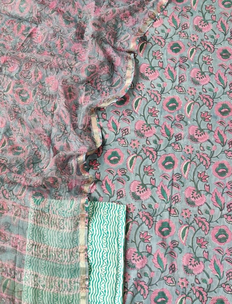 Shop unstitched cotton suits with kota dupatta in jaipur (RKD78)