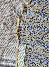 Shop unstitched cotton suits with kota dupatta (RKD80)