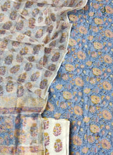 Shop unstitched cotton suits with kota doria dupatta online (RKD89)