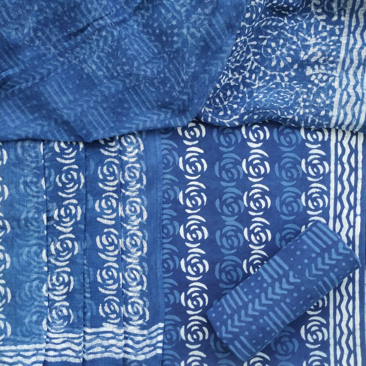 Shop jaipuri print cotton suits with kota dupatta (RKD99)