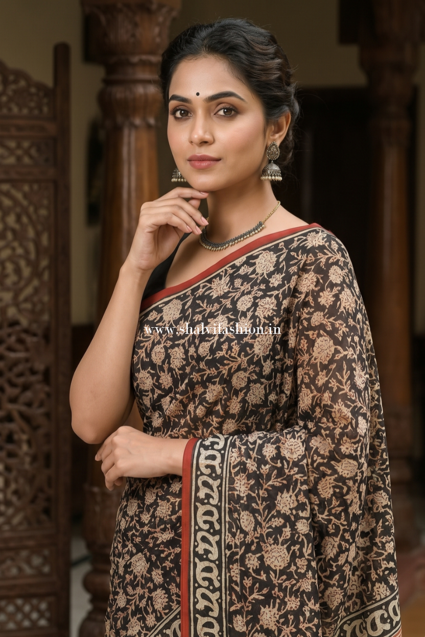 Designer Pure Cotton Mulmul Sarees (RMULSAR02) - ShalviFashion