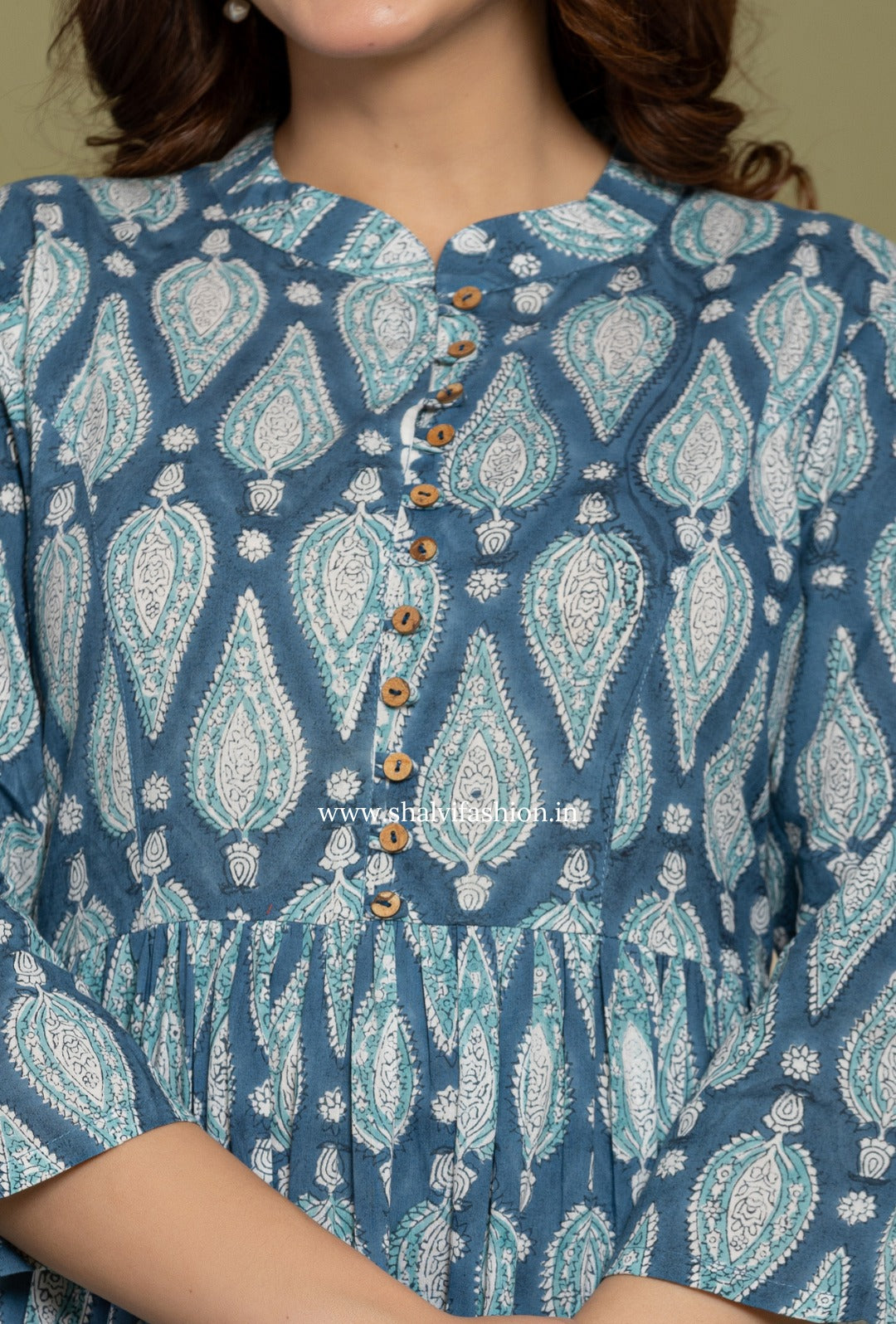Shop block printed cotton tops in jaipur (TOP11)