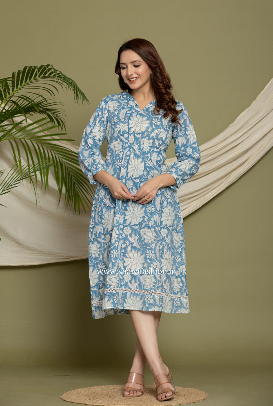 Shop block print cotton tops online (TOP19)