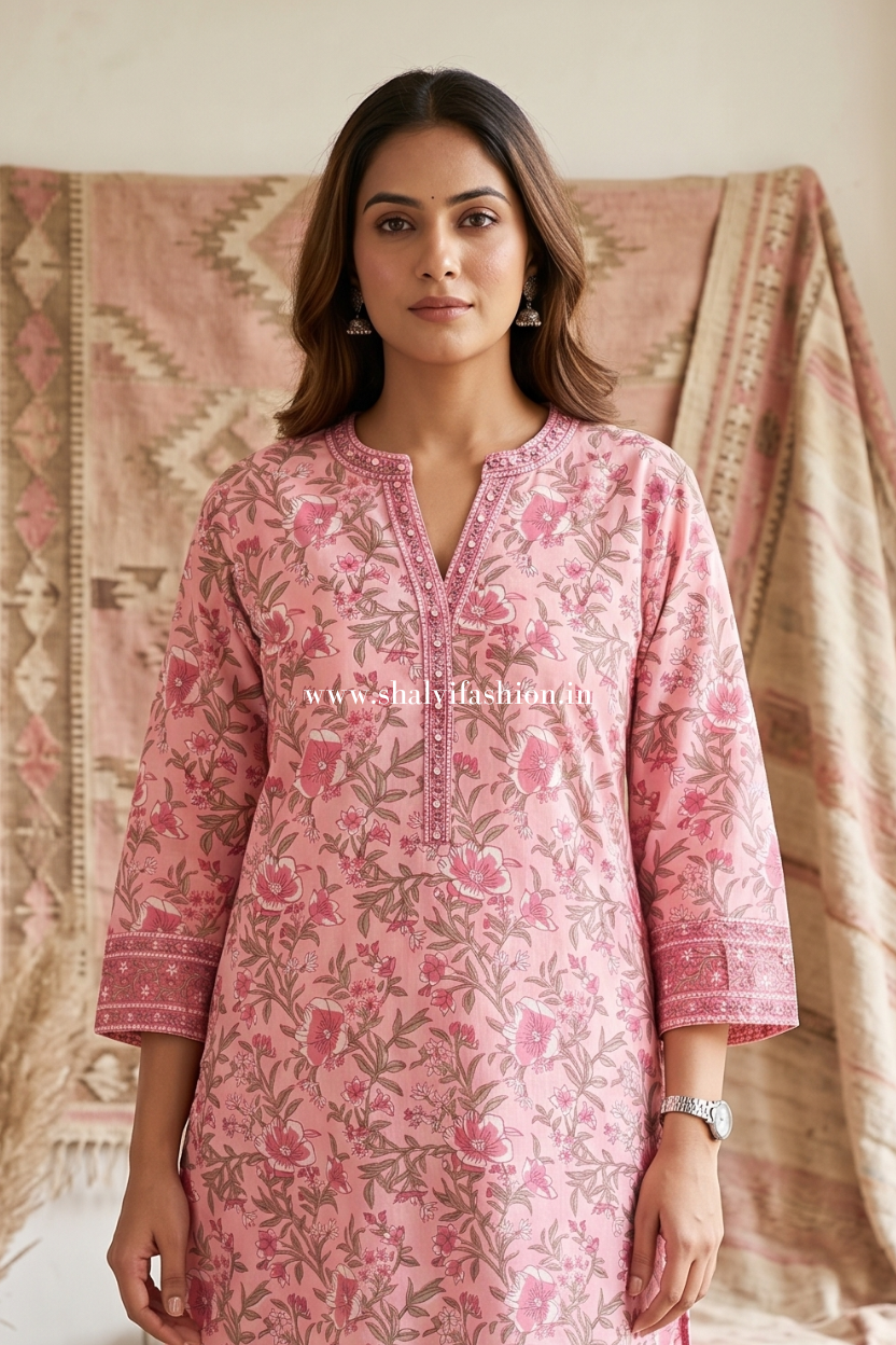 Shop jaipuri hand block print pure cotton tops (TOP49)