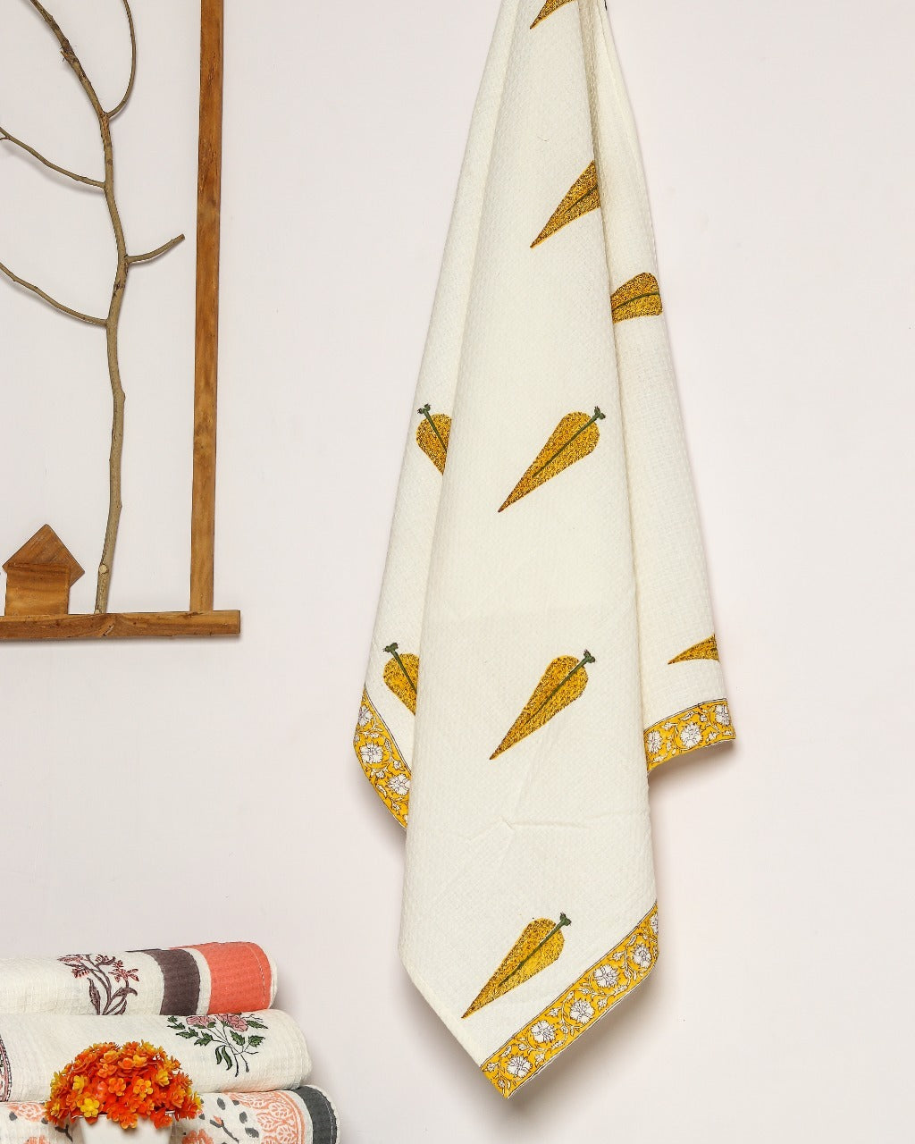 Shop traditional hand block print towels in jaipur (TWL04)