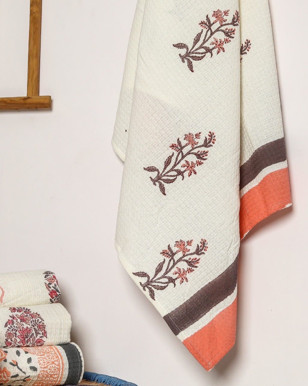 Shop hand block printed cotton towels (TWL07)