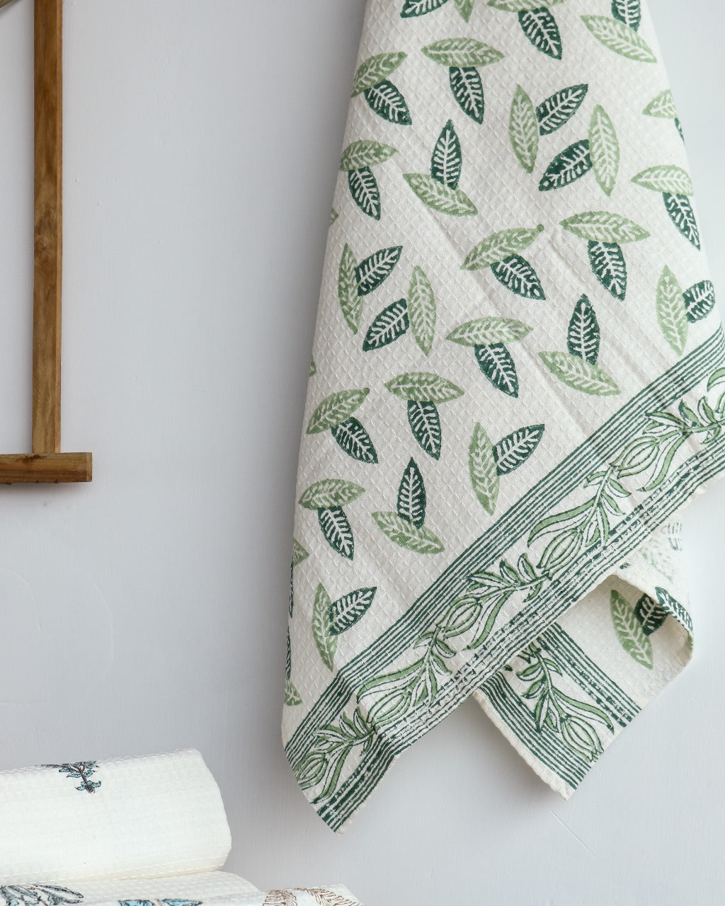 Shop traditional block print waffle cotton towels (TWL12)