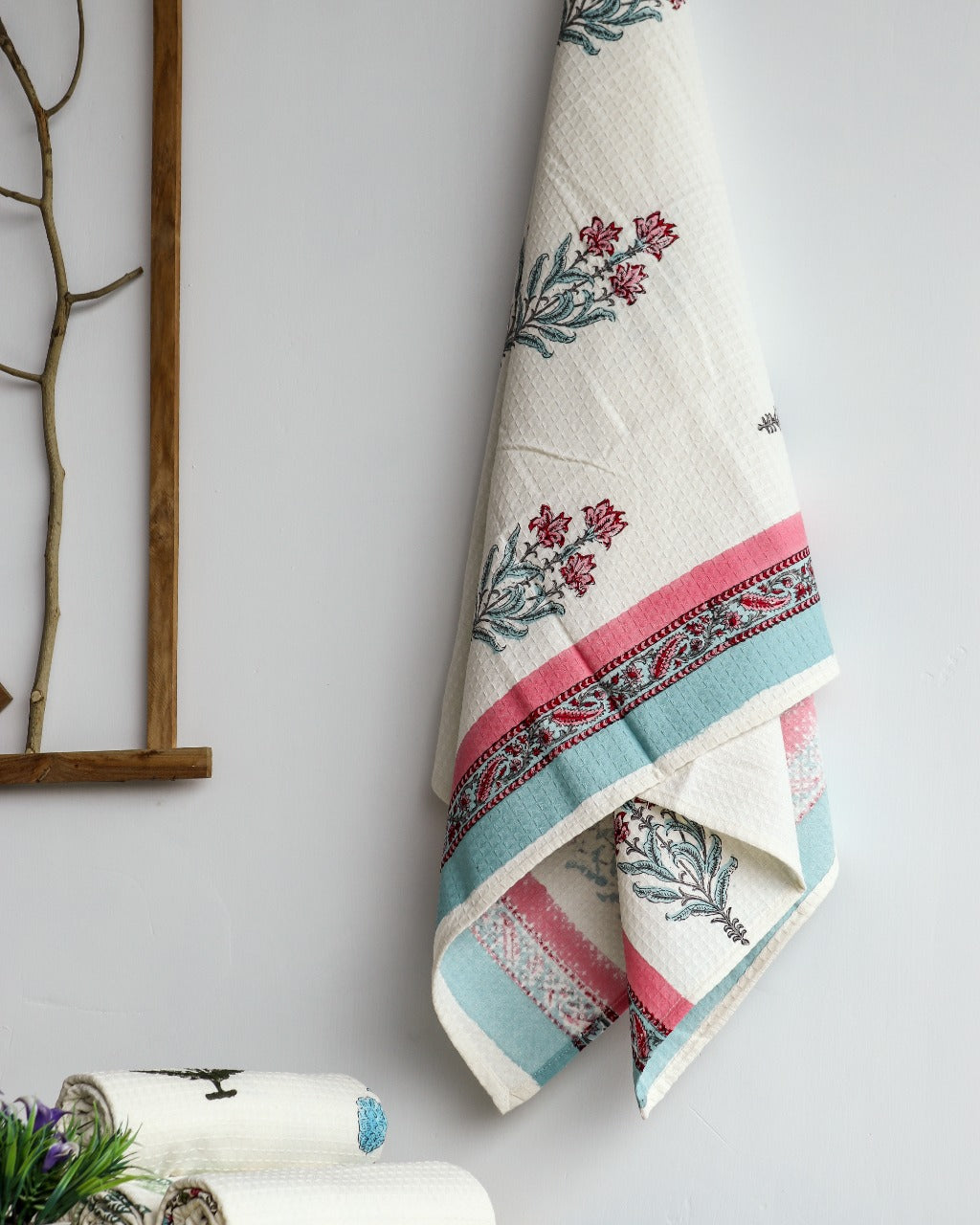 Shop jaipuri print cotton towels online shopping (TWL16)