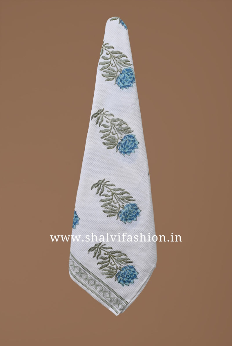 Shop block printed cotton towels in jaipur (TWL22)