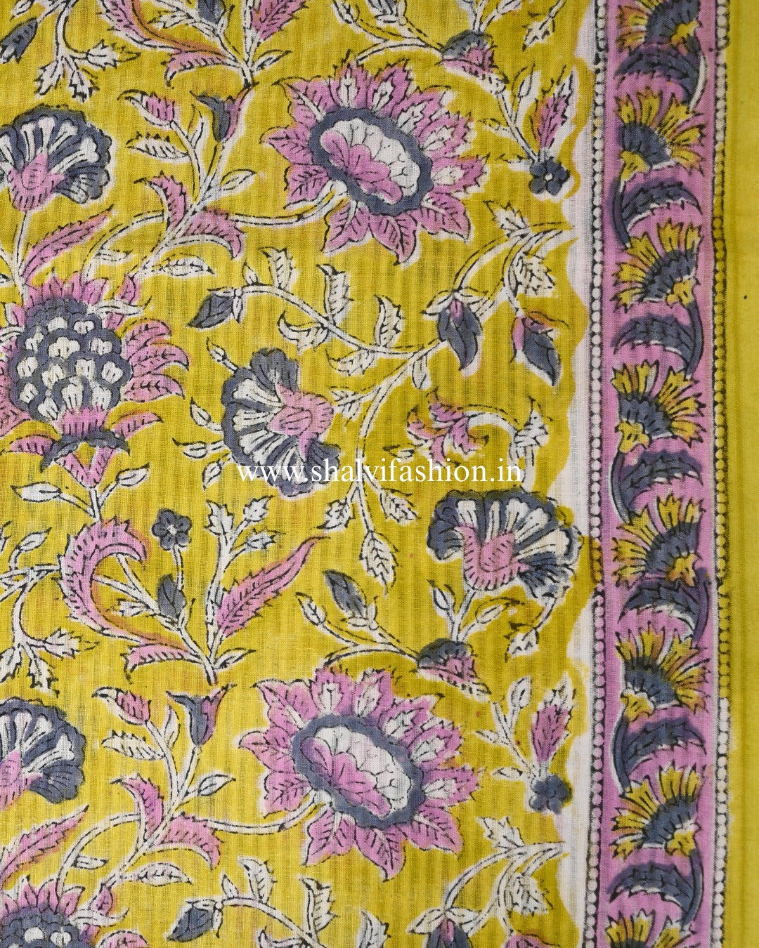 Shop hand block print cotton suits with mulmul dupatta (PCHF643)
