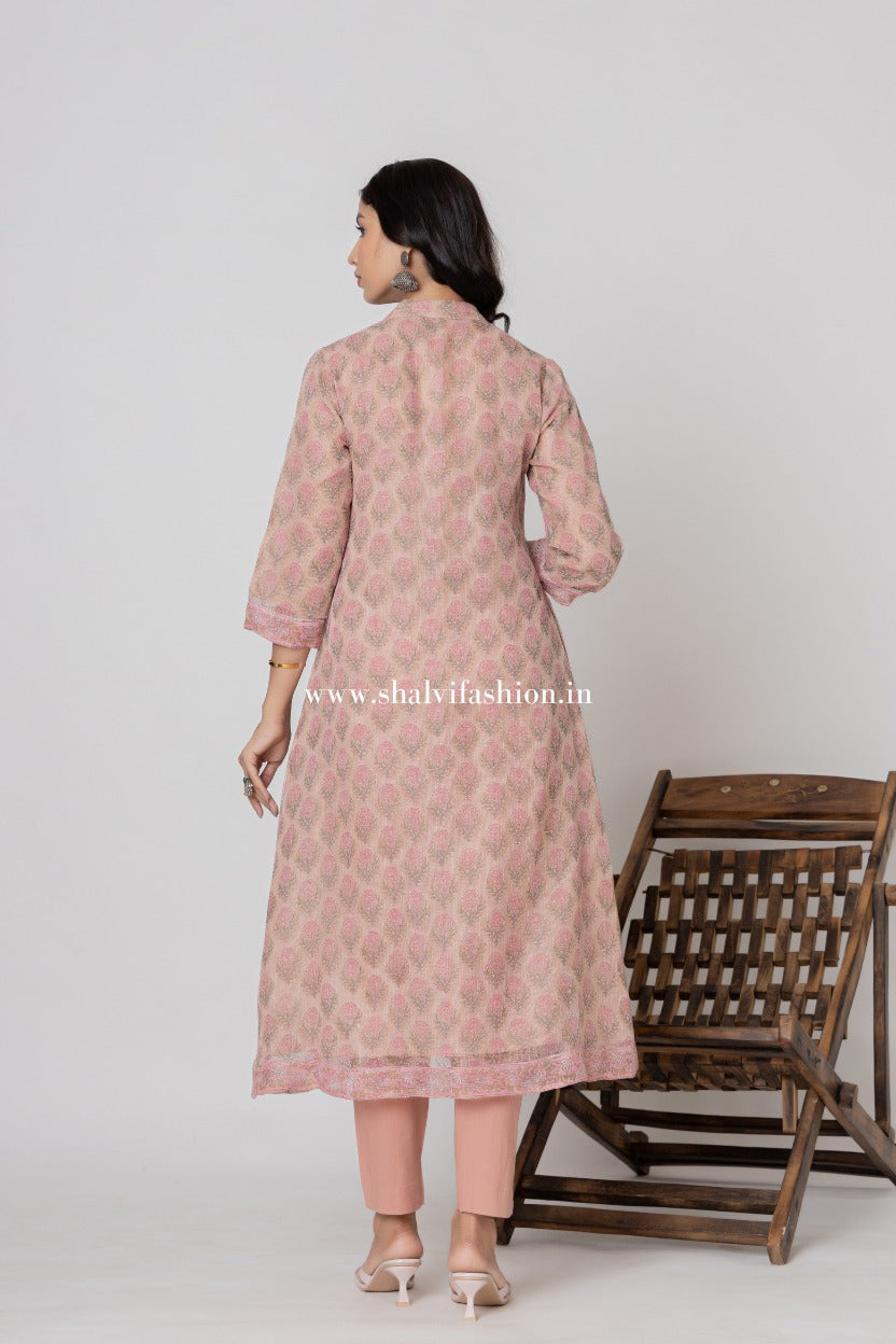 Shop hand block printed kota doria suits online shopping (CSS277)