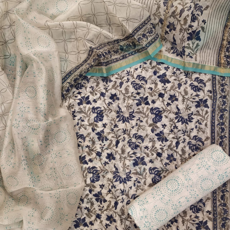 Shalvi Fashion's Premium Festive Chanderi Collection Hand Block Printed (CHA45) - ShalviFashion