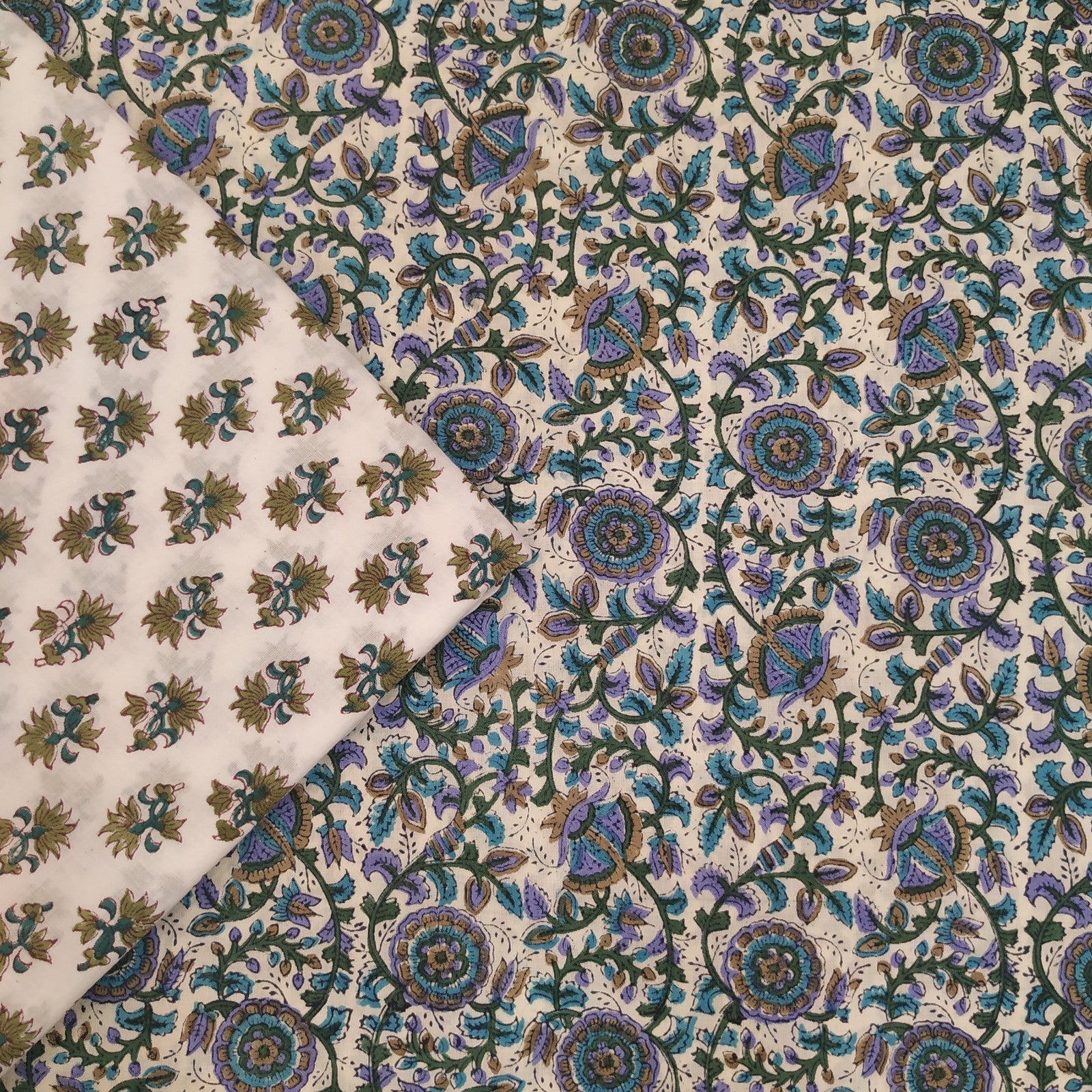 Summer Friendly Hand block printed material (2P27) - ShalviFashion
