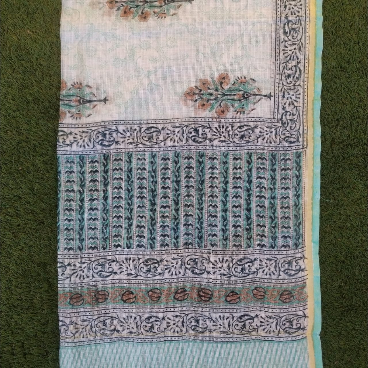Designer Kota Doria Dupatta Premium Cotton Suits (3CKD106) - ShalviFashion