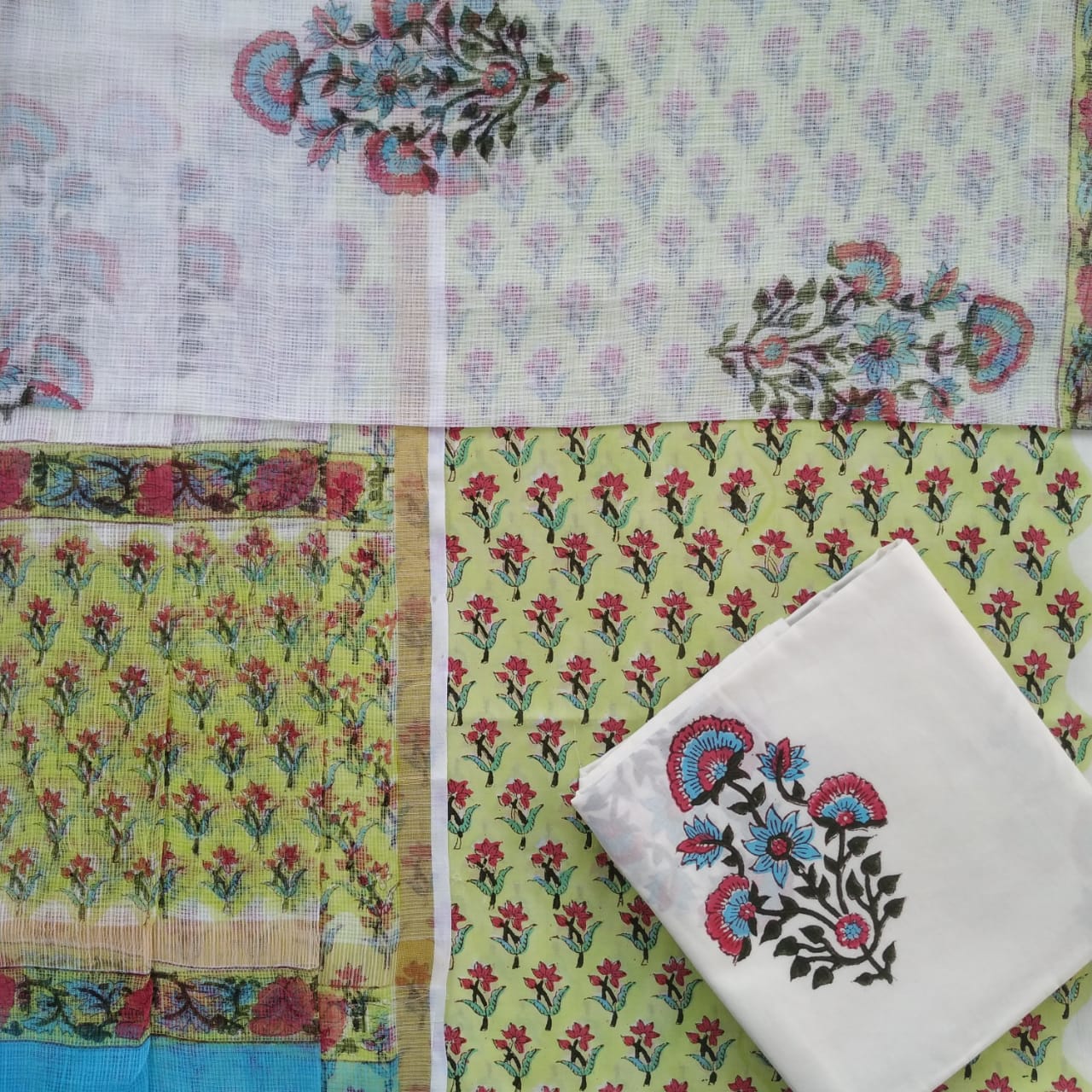 Shalvi Fashion's Classic Kota Doria Dupatta Cotton suit sets (3CKD19) - ShalviFashion