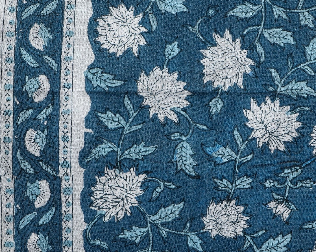Shop Unstitched Hand Block Print Pure Cotton Suit Material with Kota Doria Dupatta (3CKD379)