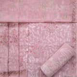 Shop Unstitched Hand Block Print Pure Cotton Suit Material with Kota Doria Dupatta (3CKD384)