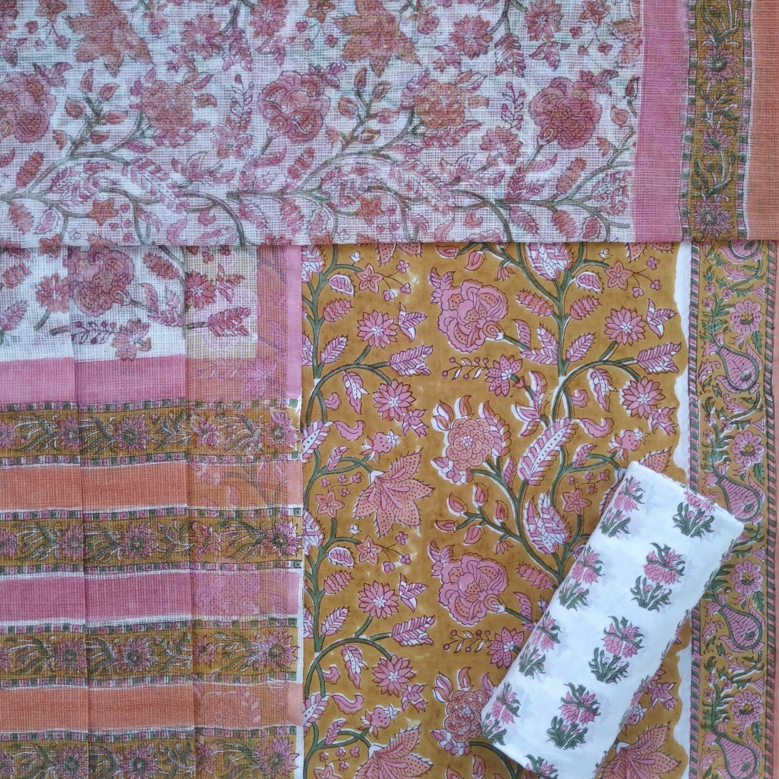 Shop cotton suit sets with kota doria dupatta (3CKD534)