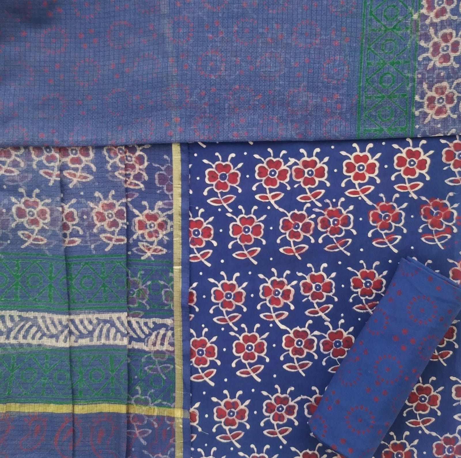 Shop cotton suit set with kota dupatta (3CKD535)