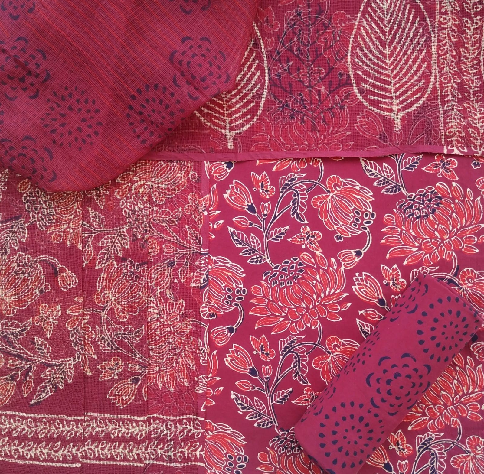 Shop cotton suit sets with kota doria dupatta online shopping (3CKD536)