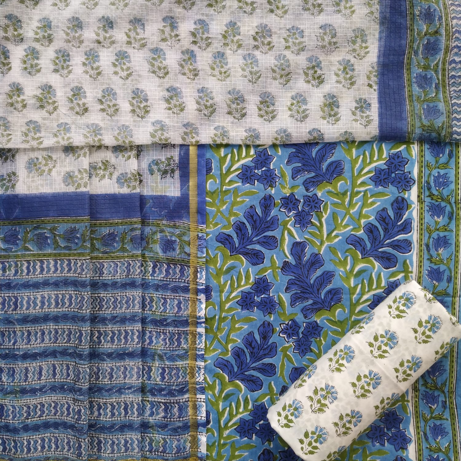 Shop cotton suit sets with kota doria dupatta online (3CKD555)