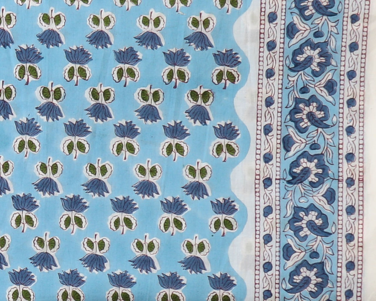 Shop block print pure cotton suit sets (3CKD572)