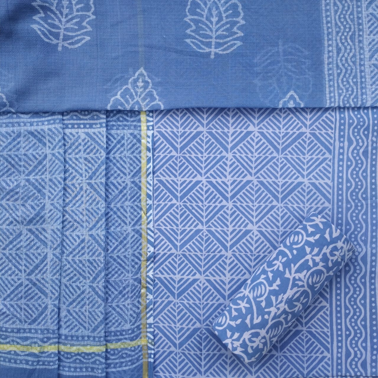 Shop unstitched kota dupatta cotton suit sets (3CKD602)