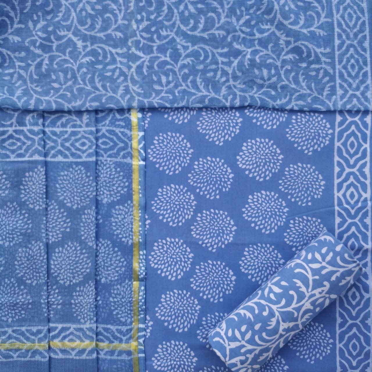 Shop cotton suit sets with kota doria dupatta online (3CKD603)