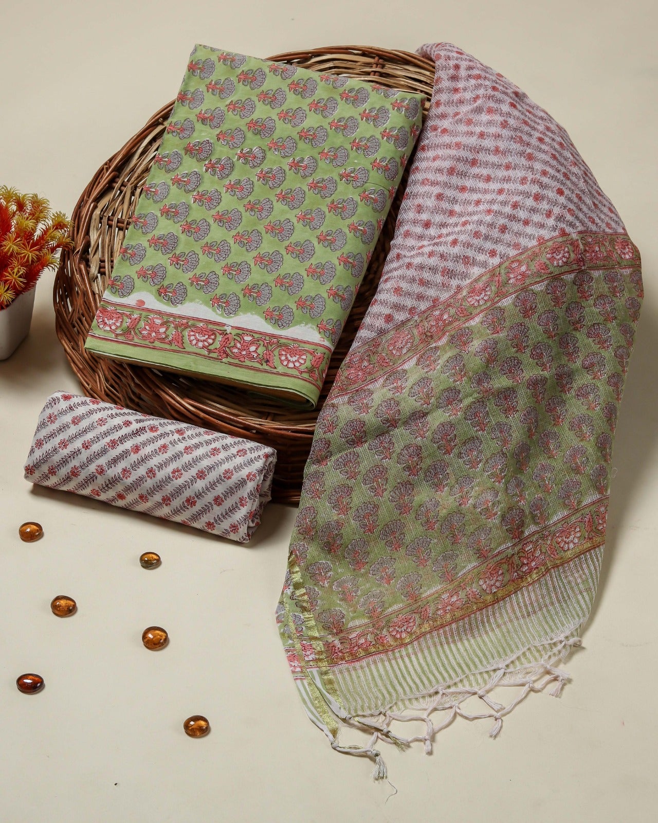 Shop unstitched cotton suits online shopping (3CKD722)