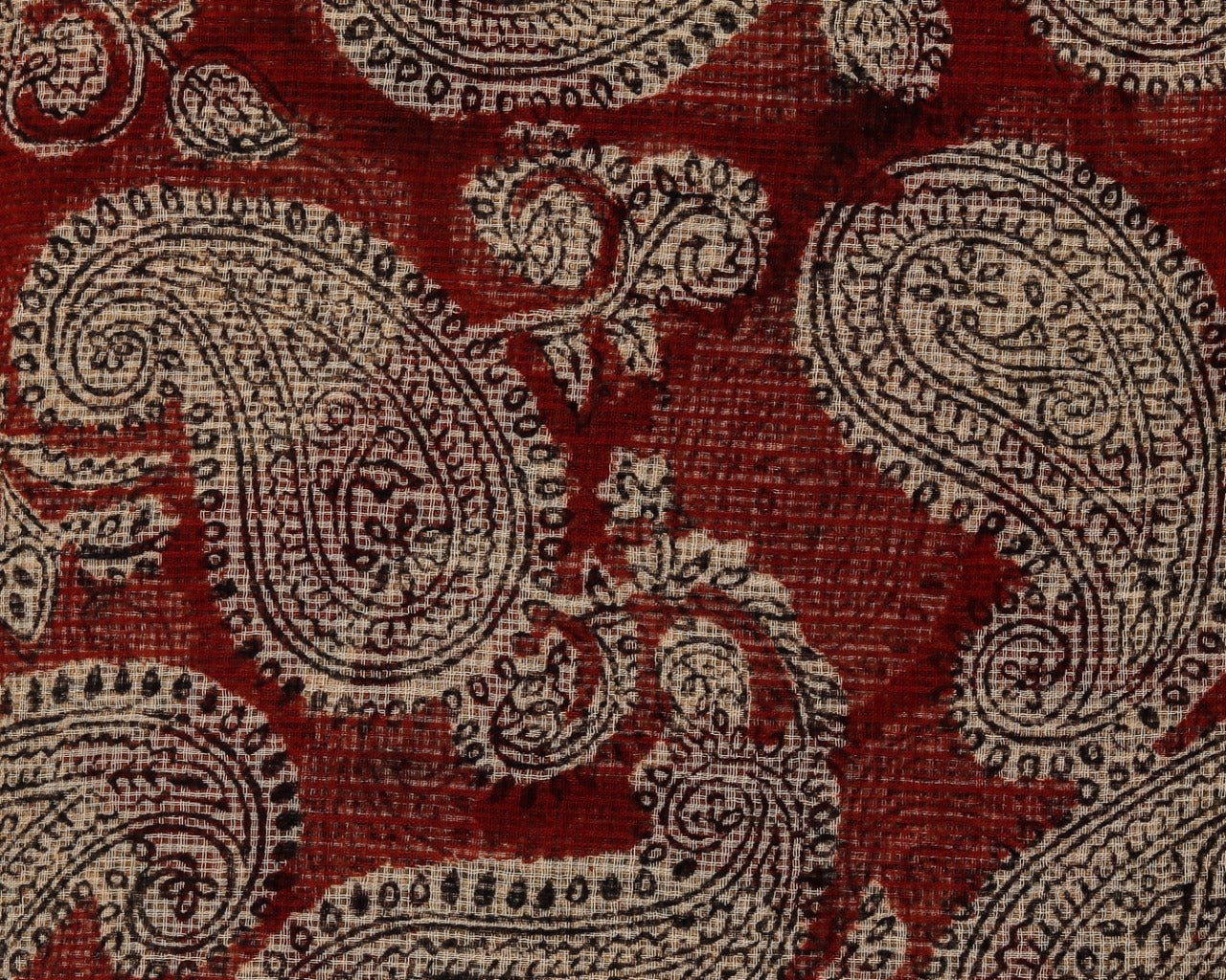 Shop Unstitched Bagru Print Premium Kota Doria Suits (3KD12)