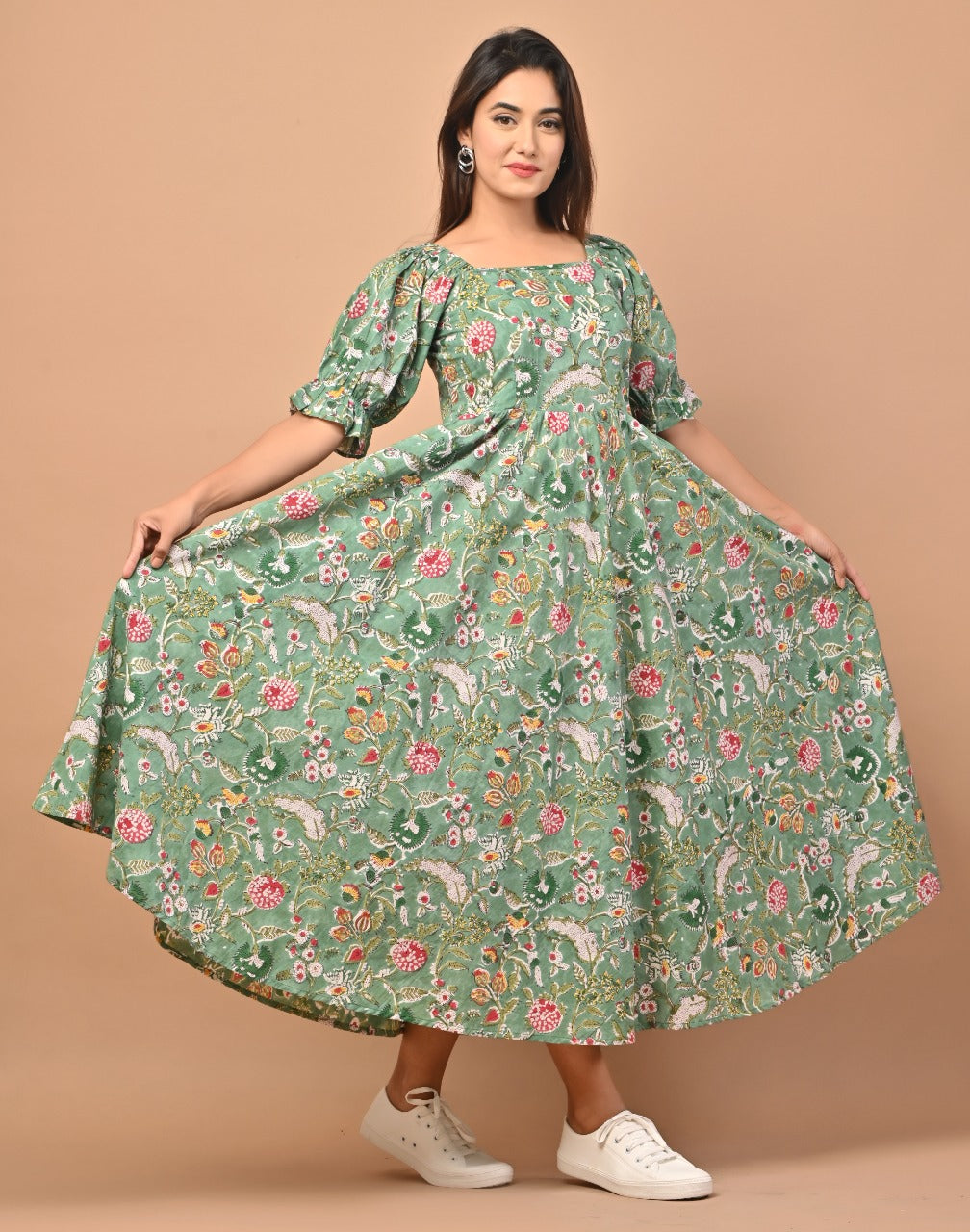 Shop jaipuri print pure cotton dresses online (CRD03)
