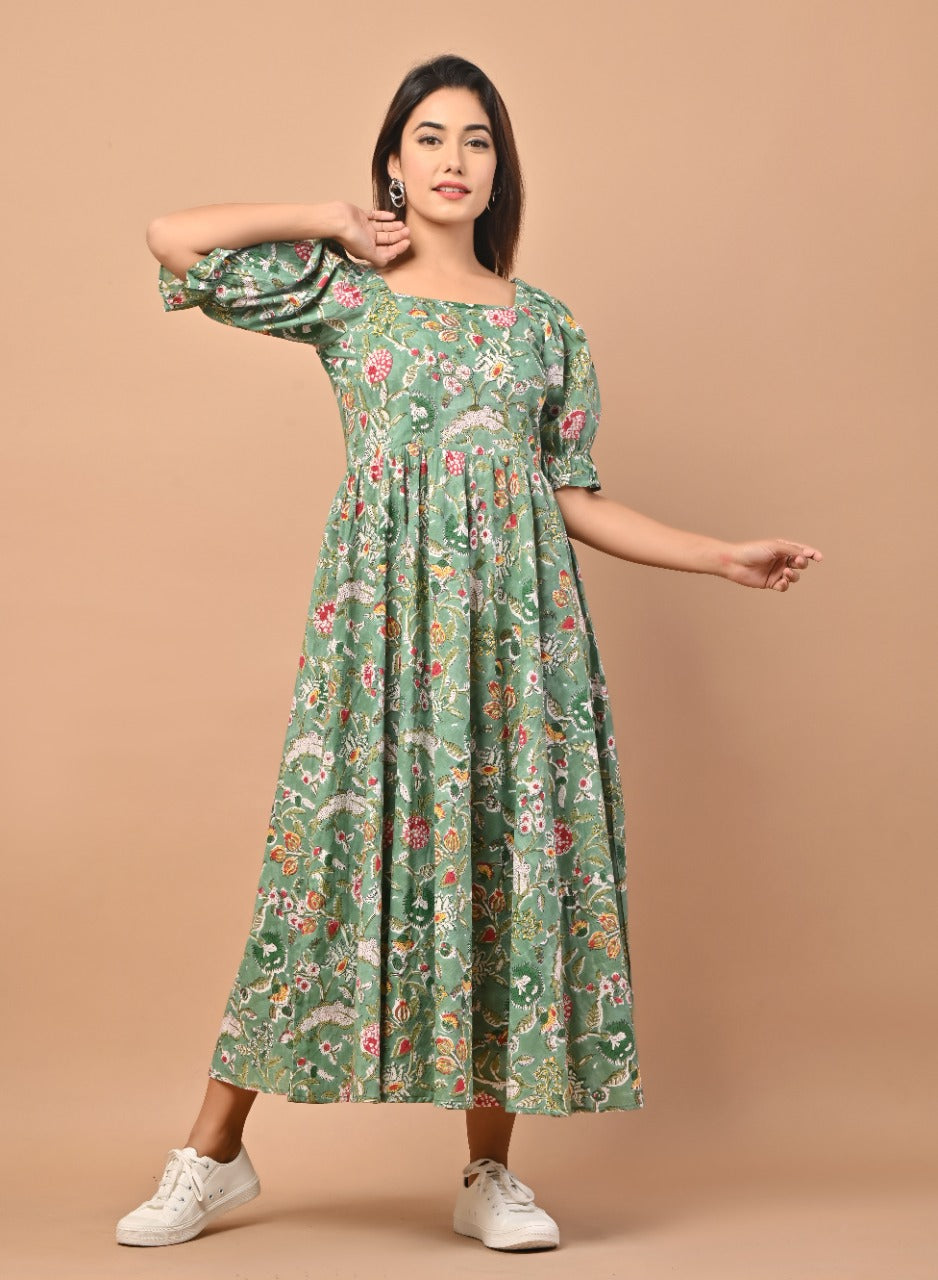 Shop jaipuri print pure cotton dresses online (CRD03)