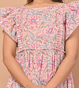 Shop hand block print cotton dresses in jaipur (CRD06)