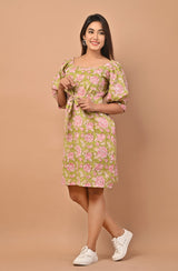Shop hand block print cotton dresses in jaipur (CRD07)