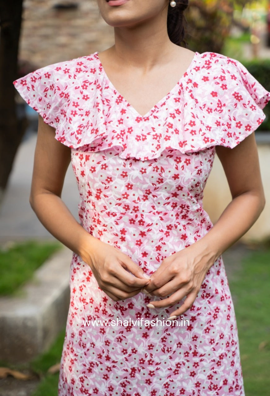 Shop hand block print cotton dresses online (CRD11)